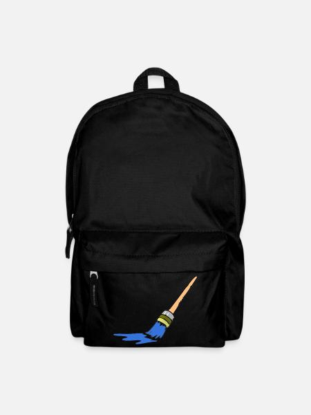 Abstrakte Pinselkunst für kreative Köpfe - Rucksack - Schwarz