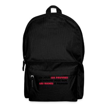 Un jour les pauvres... - Sac à dos - noir - Devant