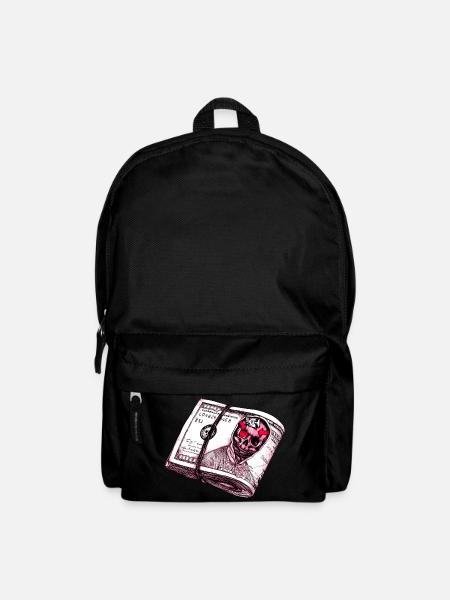 Schädel-Dollar - Rucksack - Schwarz