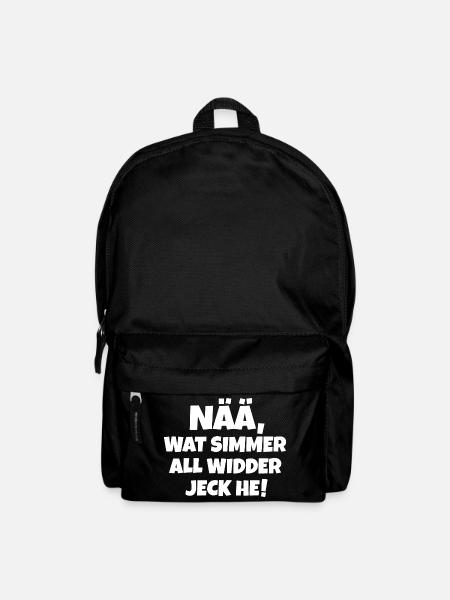 Nää wat simmer all widder jeck (Weiß) - Rucksack - Schwarz