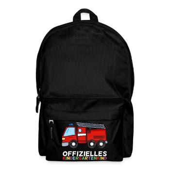 Kindergarten Feuerwehr Feuerwehrmann - Rucksack - Schwarz - Vorne