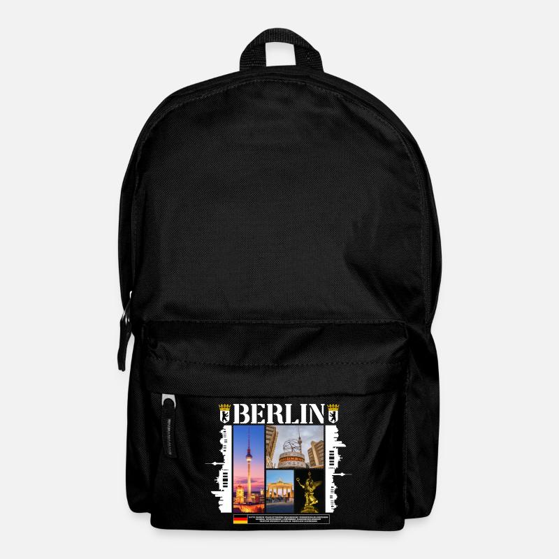 Berlin Deutschland Stadt Skyline Heimat Liebe - Rucksack - Schwarz