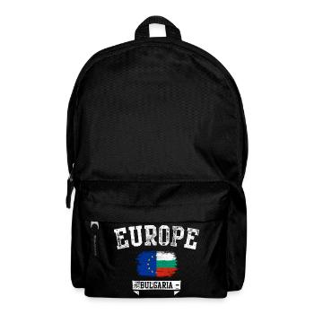 Europe Bulgaria Brush Flag - Backpack - black - Front