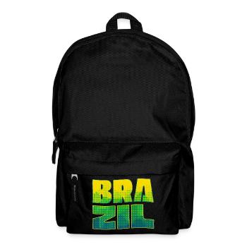 Lettrage brésilien aux couleurs nationales - Sac à dos - noir - Devant
