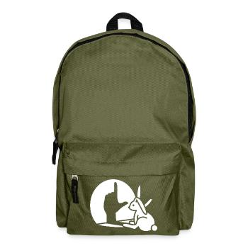 Rabbit Shadow Hand, LOSER Sign Loser - Backpack - olive green - Front