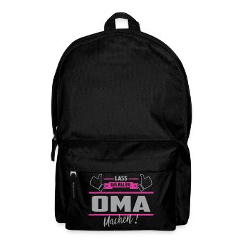 Lass das mal die Oma machen - Rucksack - Schwarz - Vorne