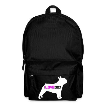 J’ADORE DOX Dog Fan Propriétaire Cool Citations Dictons - Sac à dos - noir - Devant