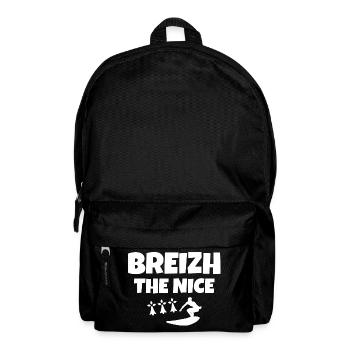 Brittany, Celtic, Breizh, surf, surf fan - Backpack - black - Front