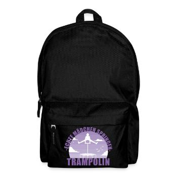 Echte Mädchen springen Trampolin Geschenk - Rucksack - Schwarz - Vorne