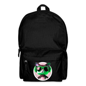 Katze Brille Turntable DJ Disco Club Kopfhörer - Rucksack - Schwarz - Vorne