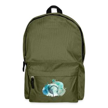 Dusseldorf Germany City Skyline Splash Colorful - Backpack - olive green - Front