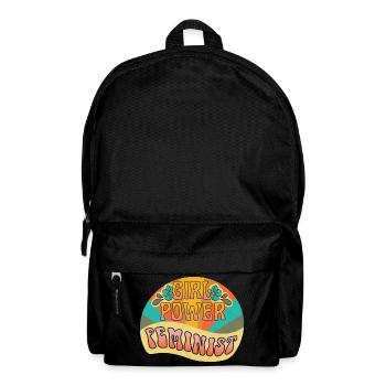 Mädchen Symbol Internationaler Frauentag 8. März. - Rucksack - Schwarz - Vorne