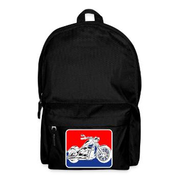 Chopper american Motorrad Logo - Rucksack - Schwarz - Vorne