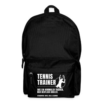Tennis Trainer Definition - Rucksack - Schwarz - Vorne