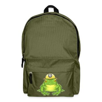 Frosch Bergbau Bergarbeiter - Rucksack - Olivgrün - Vorne