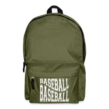 baseball, baseball sport, baseball fan - Backpack - olive green - Front