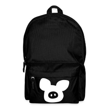 Pig Head Vector Farm Happiness Animal Love - Backpack - black - Front