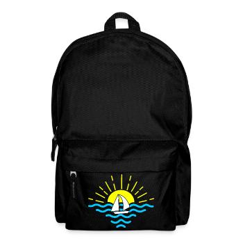 Sunset Sea Segelboot - Rucksack - Schwarz - Vorne