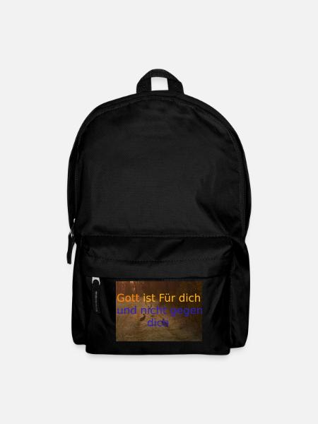 Gott ist für dich - Rucksack - Schwarz