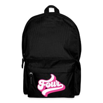 Four 4th Birthday For Girls 4 Years Old - Backpack - black - Front