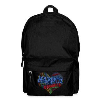 t-shirt Achiropita heart word cloud t-shirt - Backpack - black - Front