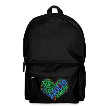 t-shirt Adolfo heart word cloud t-shirt - Backpack - black - Front
