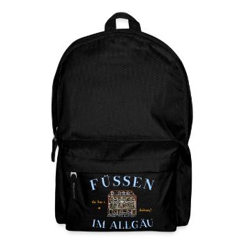 Füssen im Allgäu, Altstadt, Fassade Stadtapotheke - Rucksack - Schwarz - Vorne