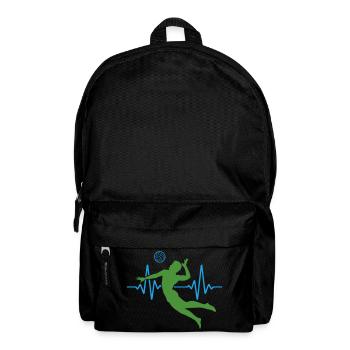 ECG de volleyball battement de cœur | Couleurs changeantes - Sac à dos - noir - Devant