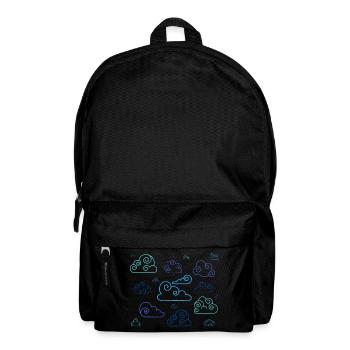 Neon Spiral Clouds - Backpack - black - Front