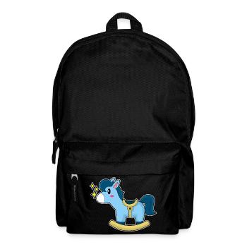 Süßes Schaukelpferd - Rucksack - Schwarz - Vorne
