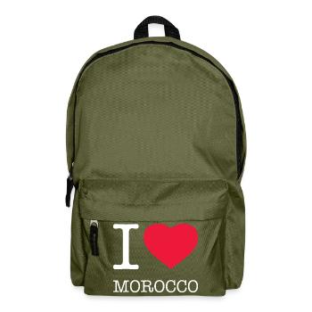 J’AIME LE MAROC - Sac à dos - vert olive - Devant