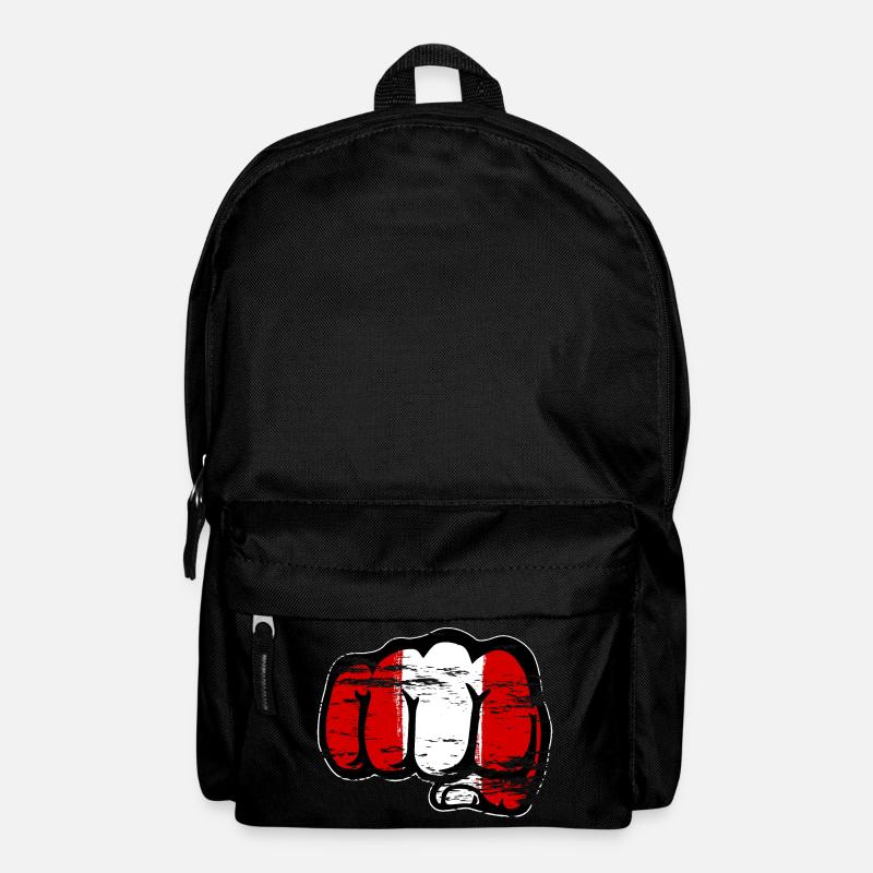 Peru Flagge Faust Hand used - Rucksack - Schwarz