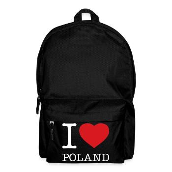 I LOVE POLAND Polska Polen - Rucksack - Schwarz - Vorne