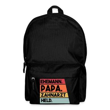 Ehemann Papa Beruf Zahnarzt Held - Rucksack - Schwarz - Vorne