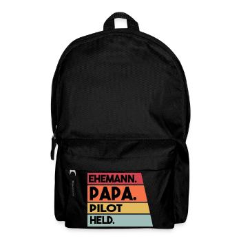 Ehemann Papa Pilot Held - Rucksack - Schwarz - Vorne