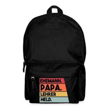 Ehemann Papa Lehrer Held - Rucksack - Schwarz - Vorne