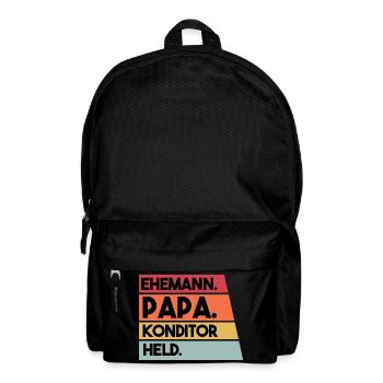 Ehemann Papa Konditor Held - Rucksack - Schwarz - Vorne