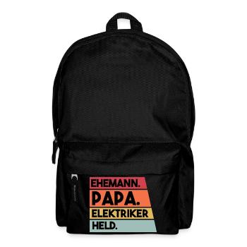 Ehemann Papa Elektriker Held - Rucksack - Schwarz - Vorne