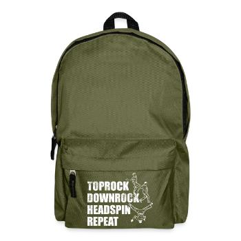 Breakdance Techniken - Rucksack - Olivgrün - Vorne
