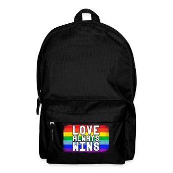 Love Always Wins Love Always Wins Flag - Backpack - black - Front