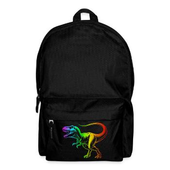Tyrannosaurus Rex Dinosaurier, Regenbogen T-Rex - Rucksack - Schwarz - Vorne