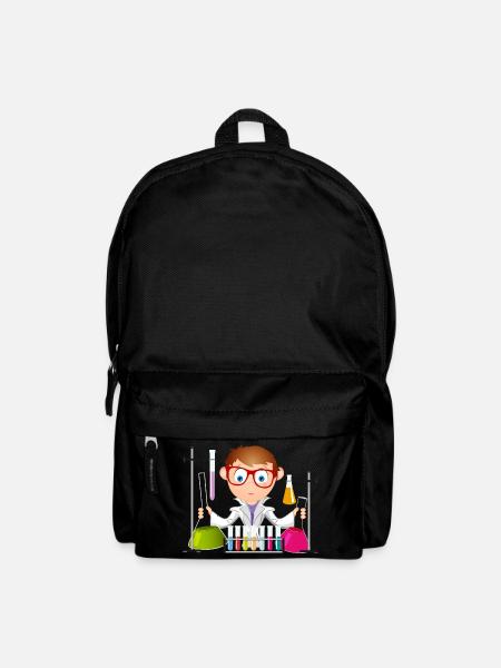 Ein junger Mann als Wissenschaftler im Labor - Rucksack - Schwarz