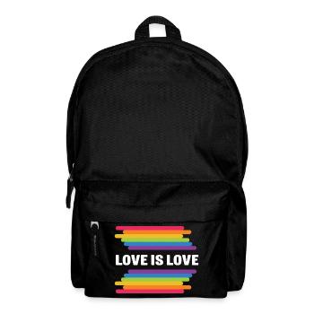 LGBT Pride Month - Love is Love - Backpack - black - Front