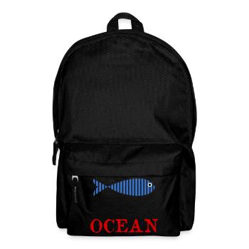 POISSON. POISSON D'AVRIL. VACANCES. ETE. HUMOUR - Sac à dos - noir - Devant