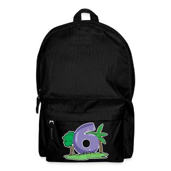 Nummer 6 Muster - Rucksack - Schwarz - Vorne