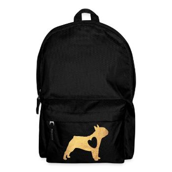 Pug Gold Dog Heart Pug Life Dog Love Fan Walk - Backpack - black - Front