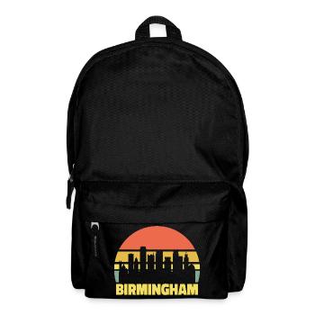 Birmingham Skyline Retro Vintage Silhouette - Rucksack - Schwarz - Vorne