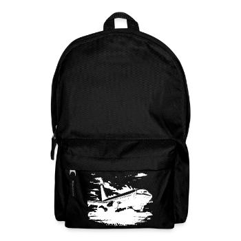 Airplane Sketch - Backpack - black - Front