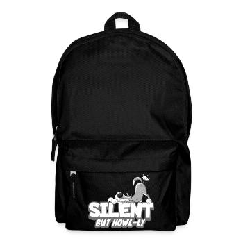 Wolf fart saying I farting wild animal cartoon - Backpack - black - Front