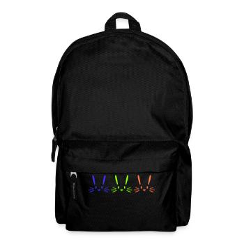 3 lapins équipe trois amis colorés équipe de fête cool - Sac à dos - noir - Devant